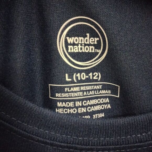 2 Wonder Nation Pajama Sets Long Sleeve Shirts Fleece Pants Size Large 10/12 - Picture 4 of 13